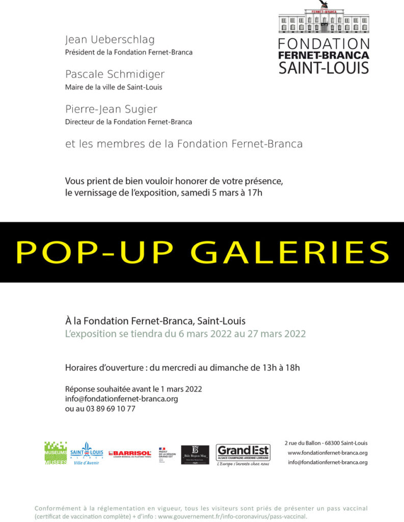 Carton D'invitation POP UP GALERIES 1